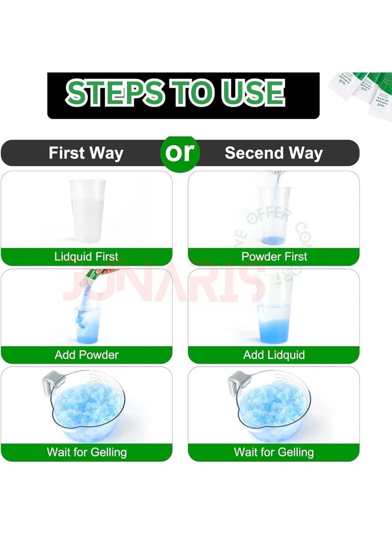 جوناريس مسحوق جل ماص للمرحاض المحمول، عبوة من 20 قطعة | مُصلِّب نفايات البراز برائحة الليمون، مسحوق ماص للبول لمراحيض التخييم، وأكياس النونية، والمركبات الترفيهية، ومجموعات الطوارئ (عبوة جل للبراز من 20 قطعة) - Image 3